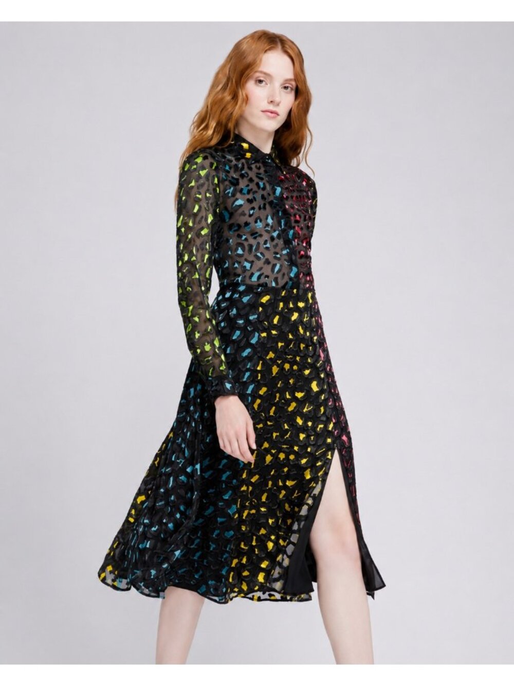 Alice + Olivia Multicolor Leopard Print Midi Skirt